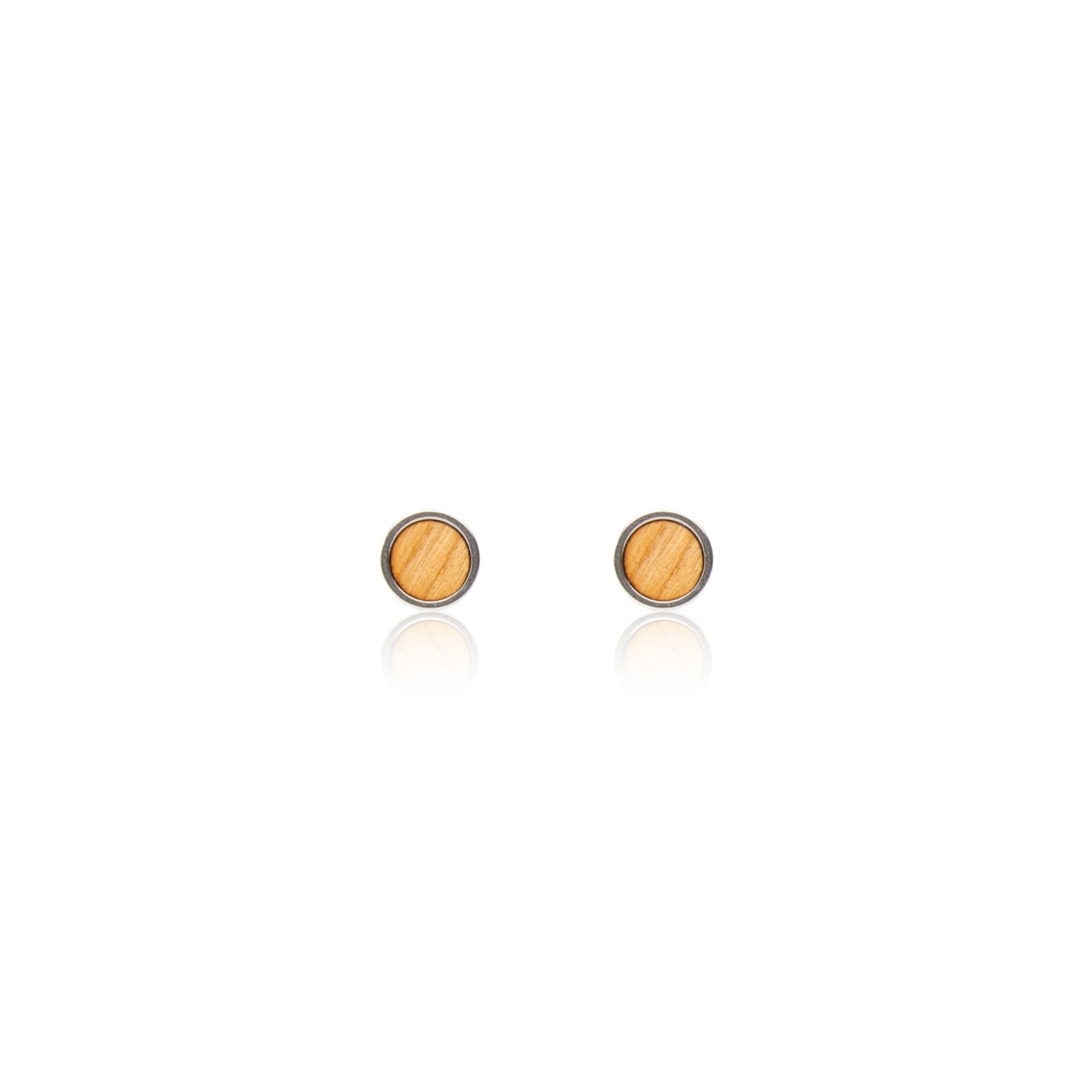 Ohrstecker Circle Small Kirsche - wooddo