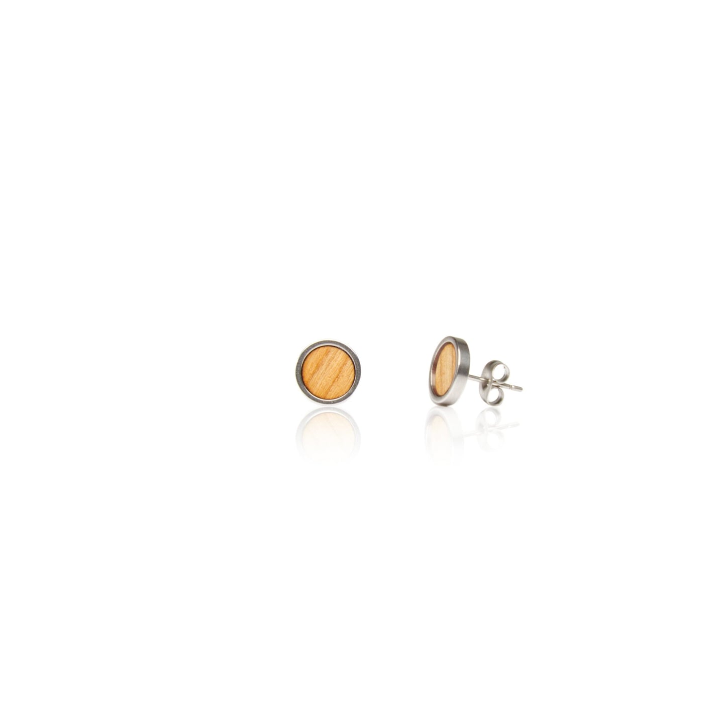 Ohrstecker Circle Small Kirsche - wooddo