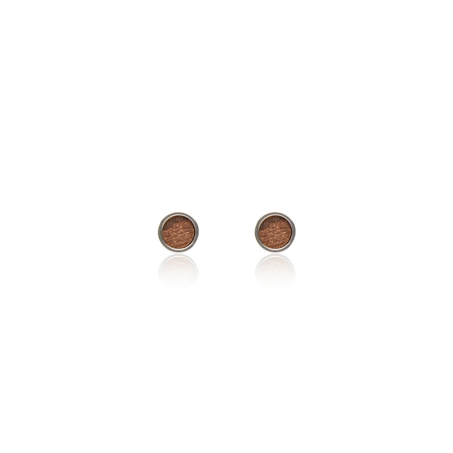 Ohrstecker Circle Small Nuss - wooddo