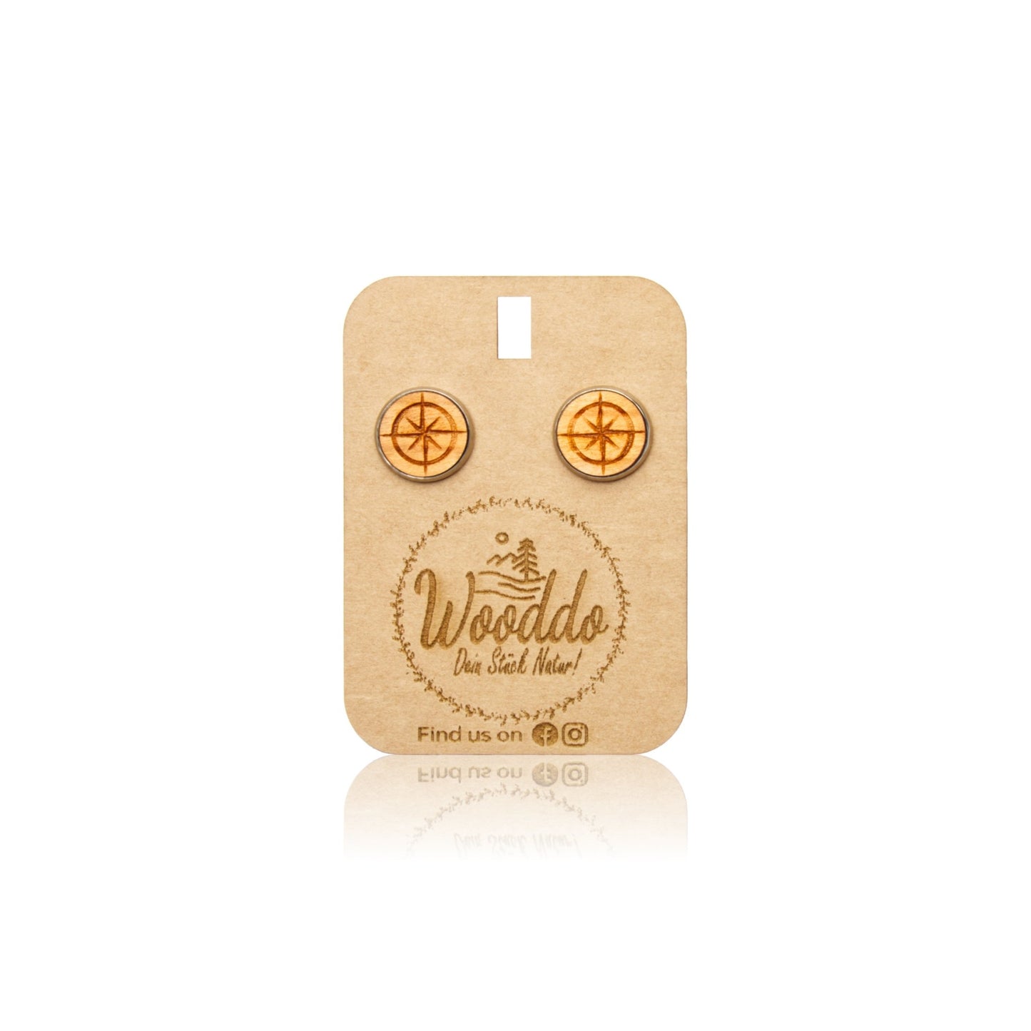 Ohrstecker Kompass - wooddo