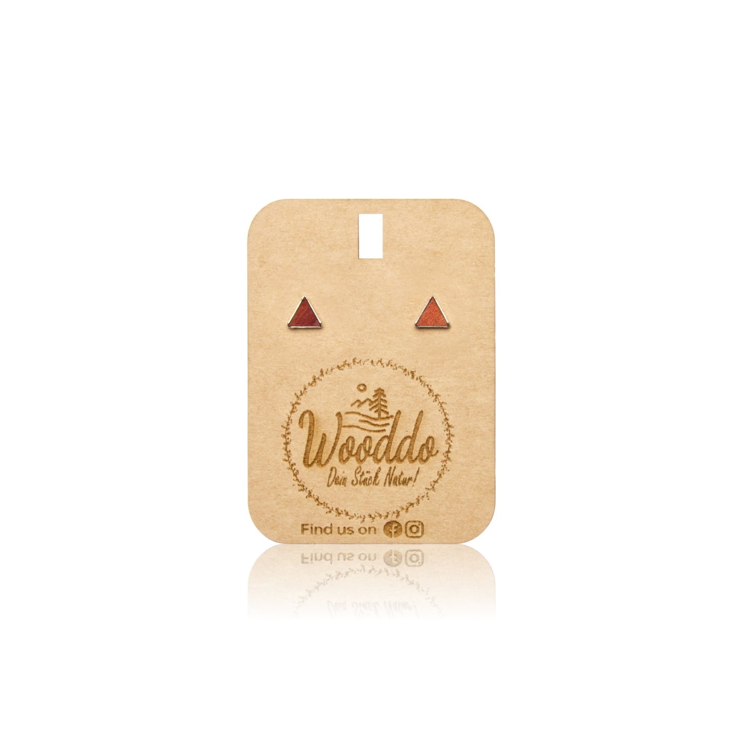 Ohrstecker Triangular Zwetschge - wooddo
