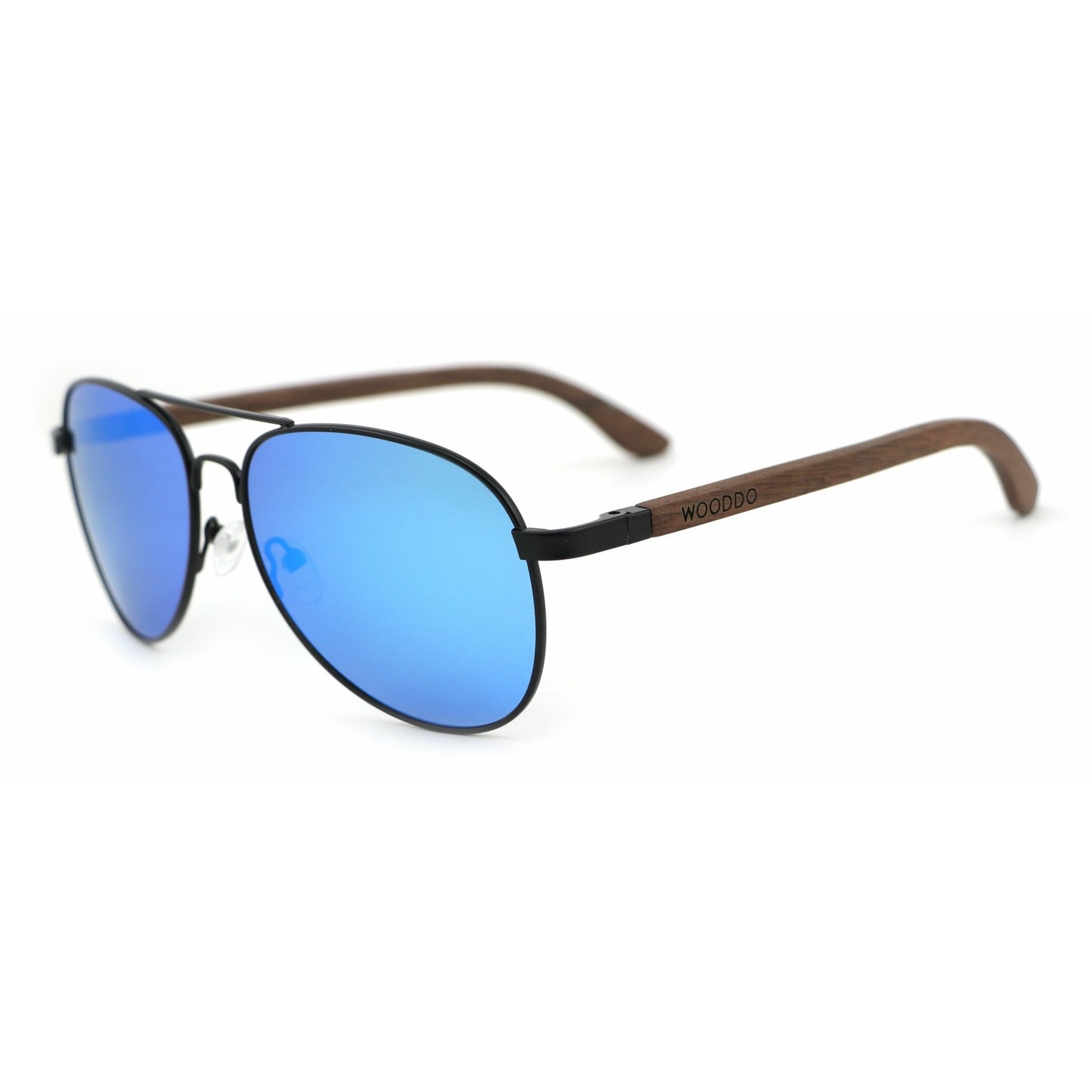 Sky BLUE - Walnuss Pilotenbrille - wooddo