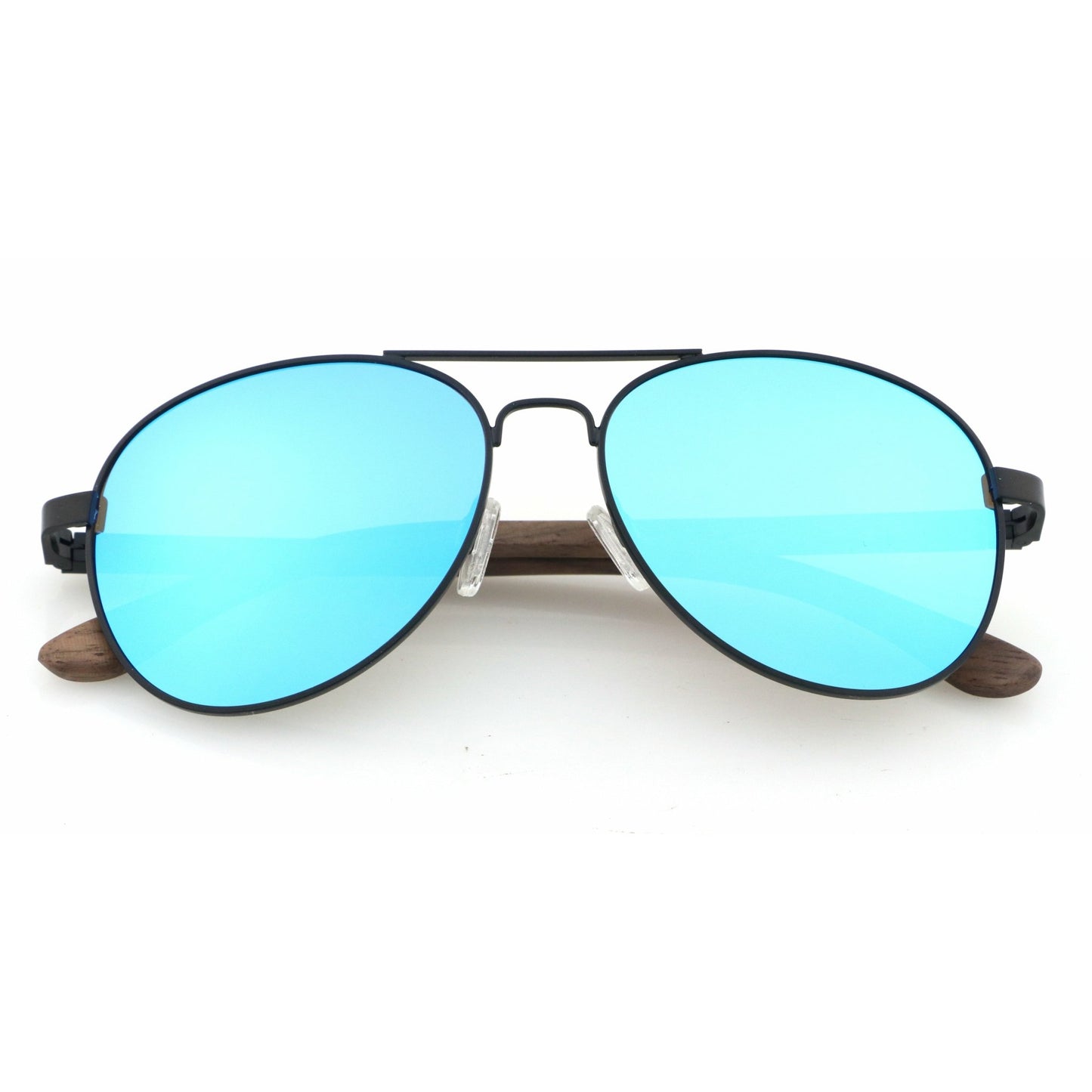 Sky BLUE - Walnuss Pilotenbrille - wooddo