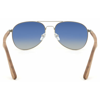 Apollo SILVER - Wenge Pilotenbrille - wooddo