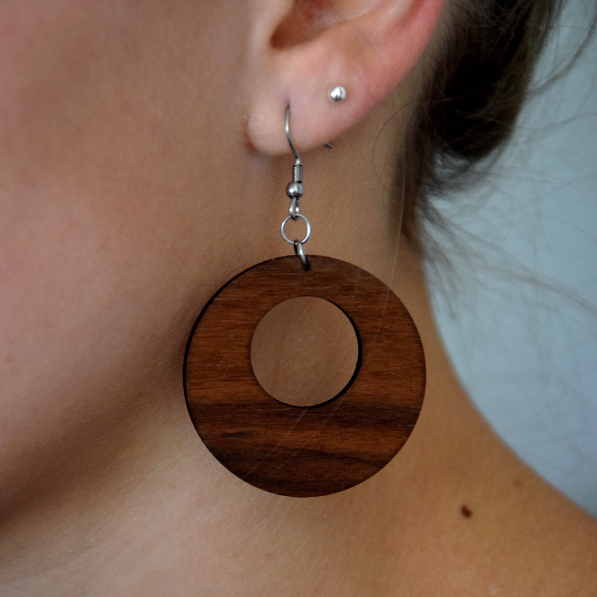Hängeohrringe Circles - wooddo