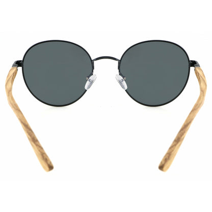 Hippie BLACK - Zebrano Holzsonnenbrille - wooddo