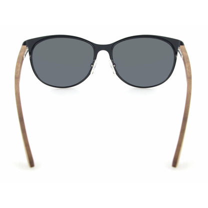 Juno BLACK - Walnuss Holzsonnenbrille - wooddo