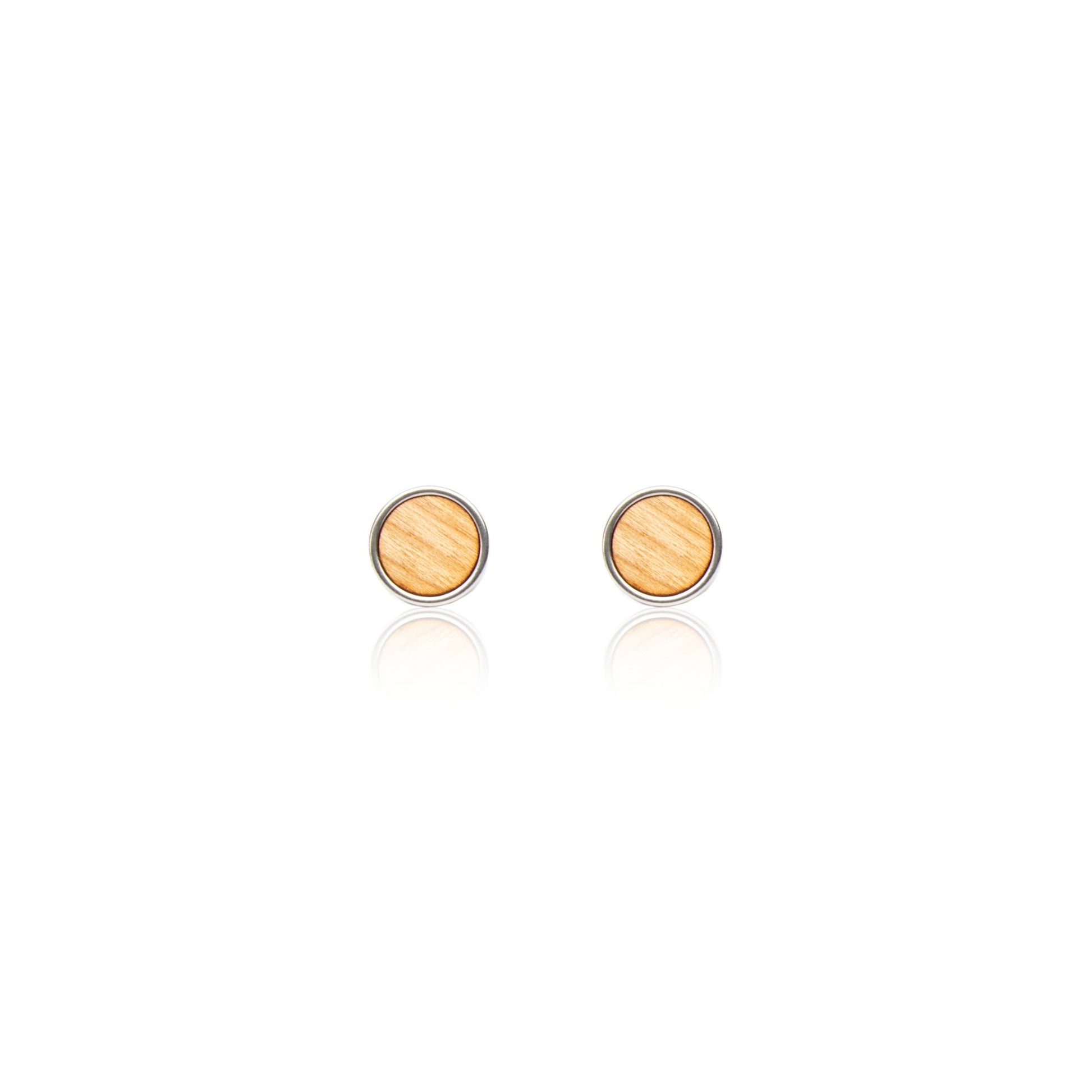 Ohrstecker Circle Big Kirsche - wooddo