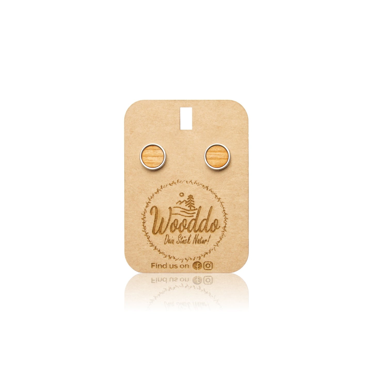 Ohrstecker Circle Big Kirsche - wooddo