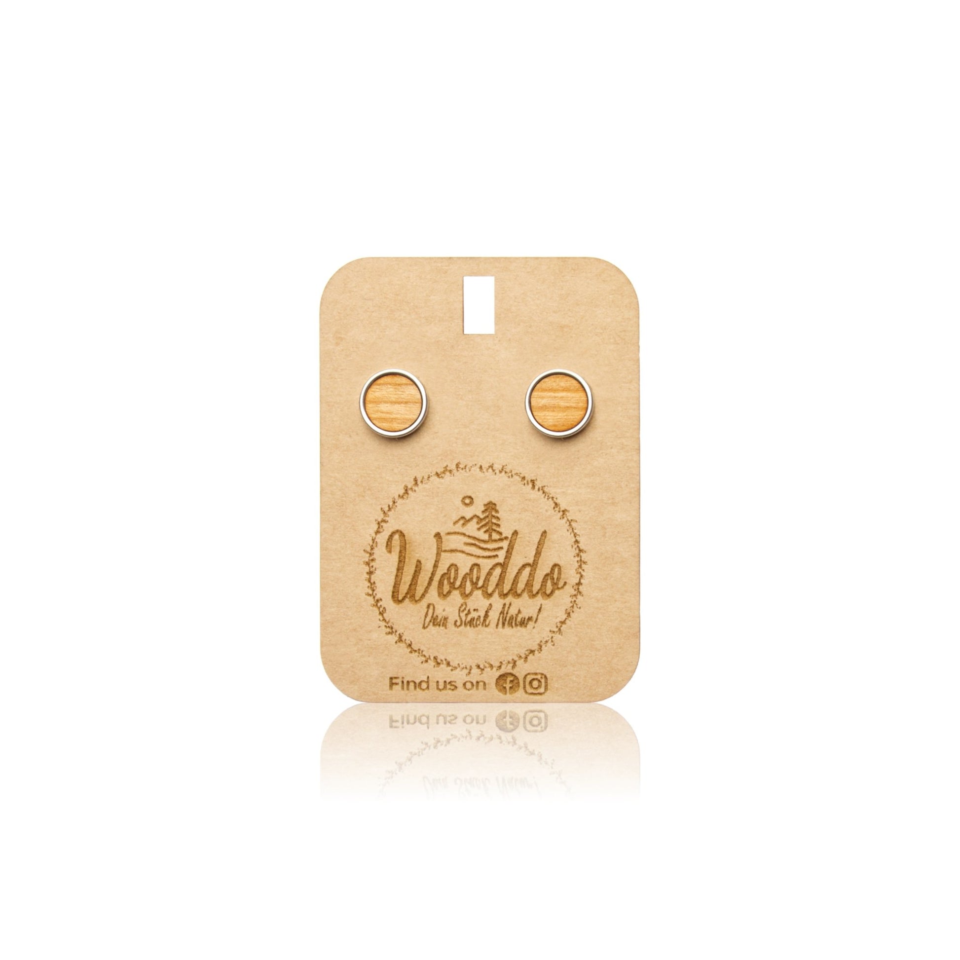Ohrstecker Circle Big Kirsche - wooddo