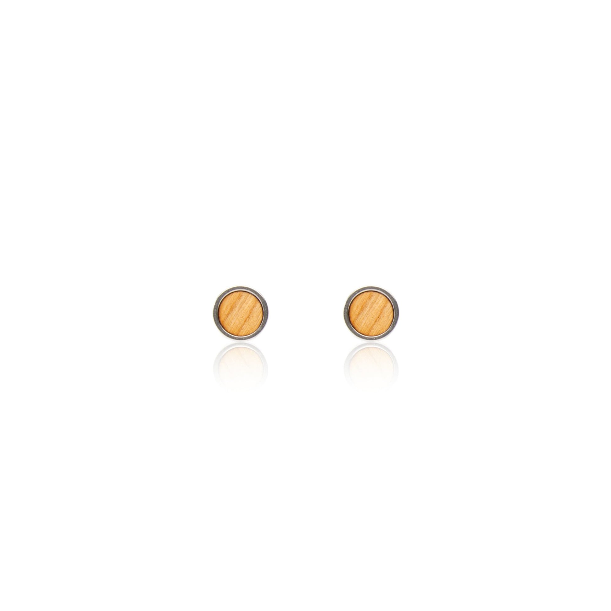 Ohrstecker Circle Small Kirsche - wooddo