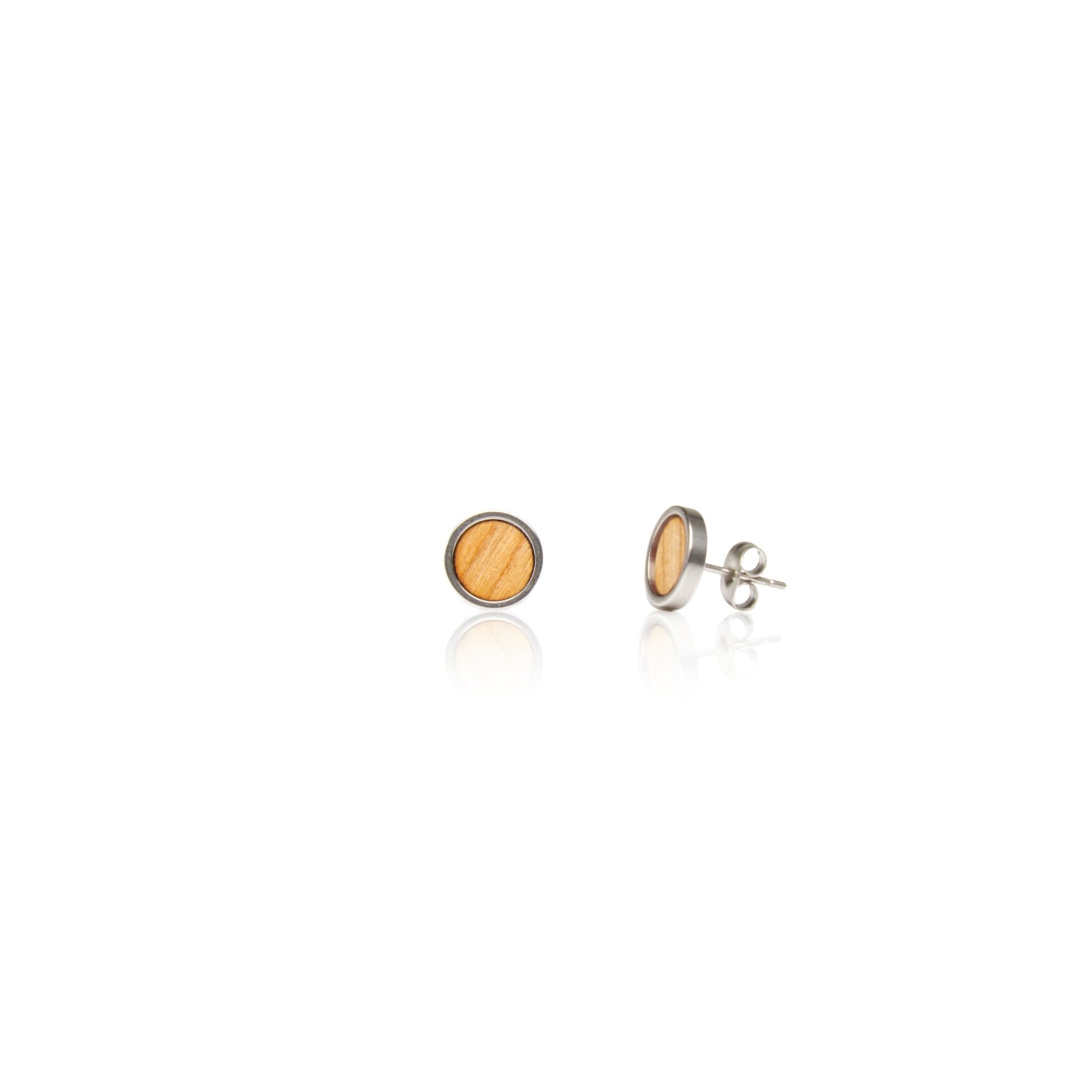 Ohrstecker Circle Small Kirsche - wooddo