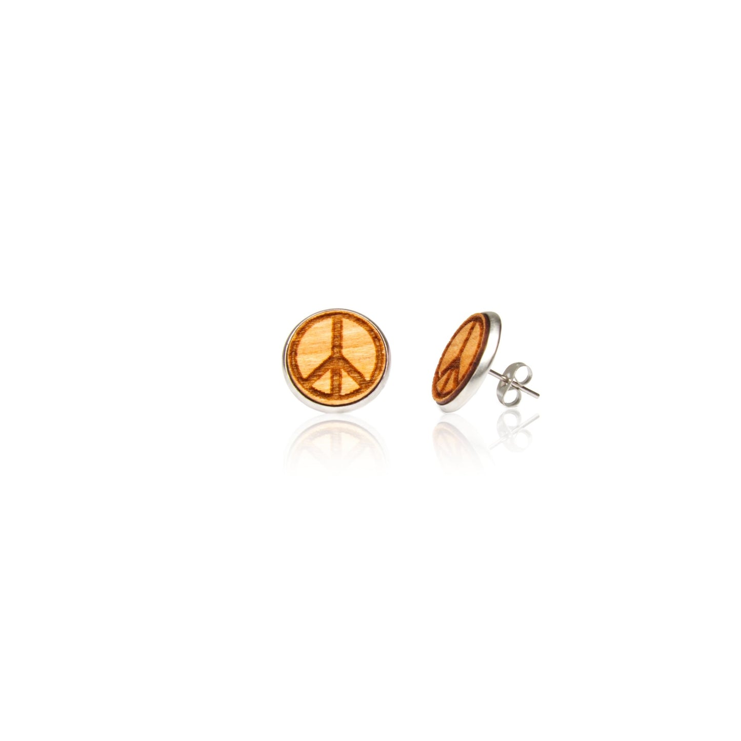 Ohrstecker Peace - wooddo