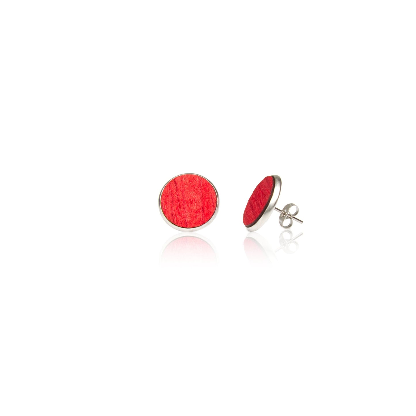Ohrstecker Red Dot - wooddo