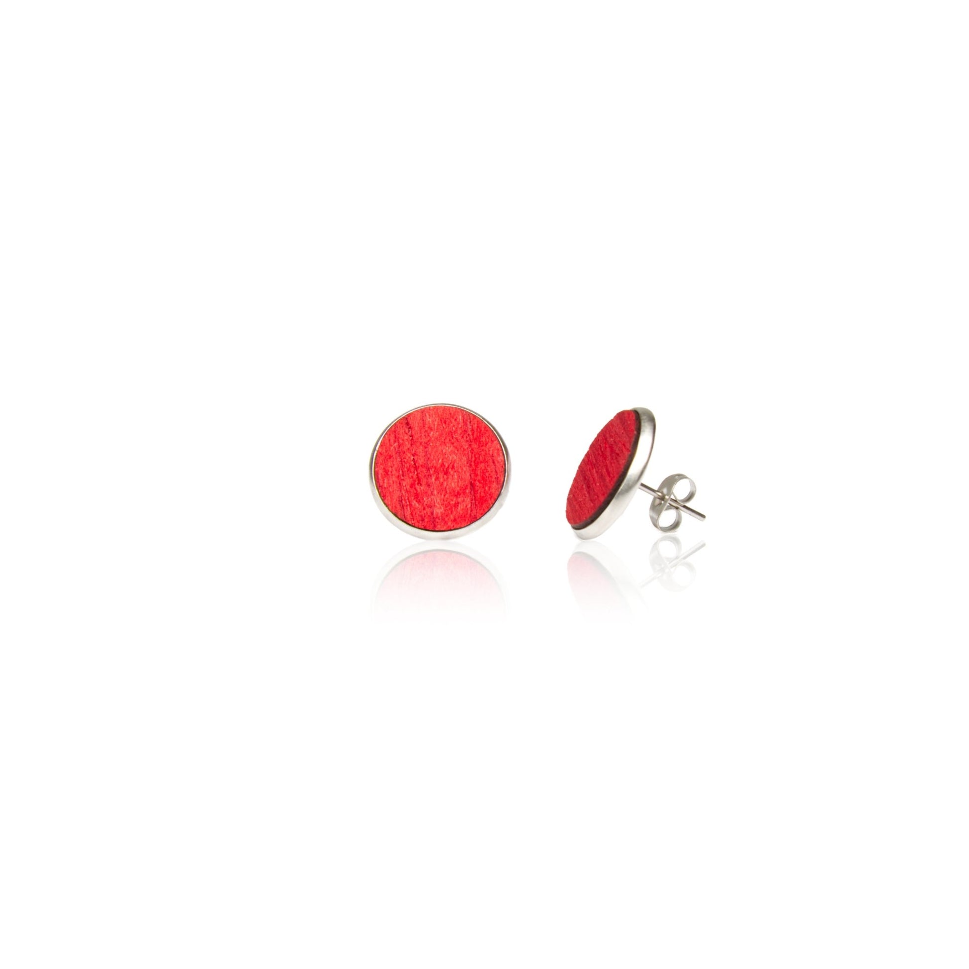 Ohrstecker Red Dot - wooddo