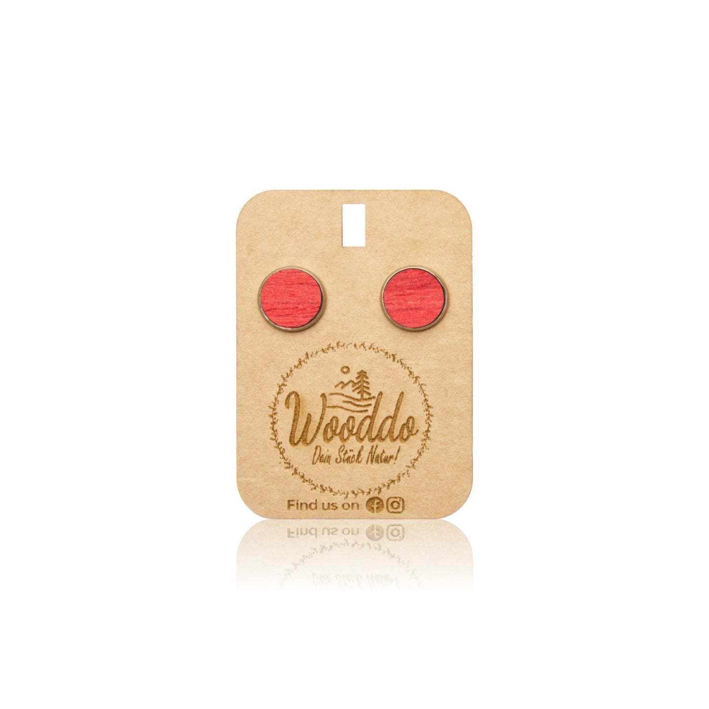 Ohrstecker Red Dot - wooddo