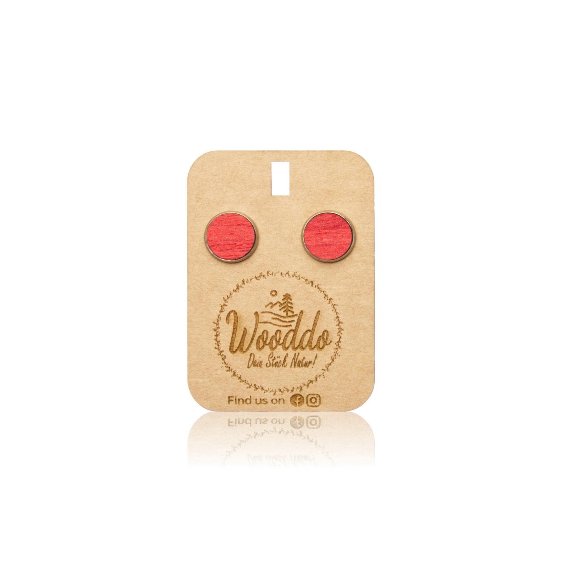 Ohrstecker Red Dot - wooddo