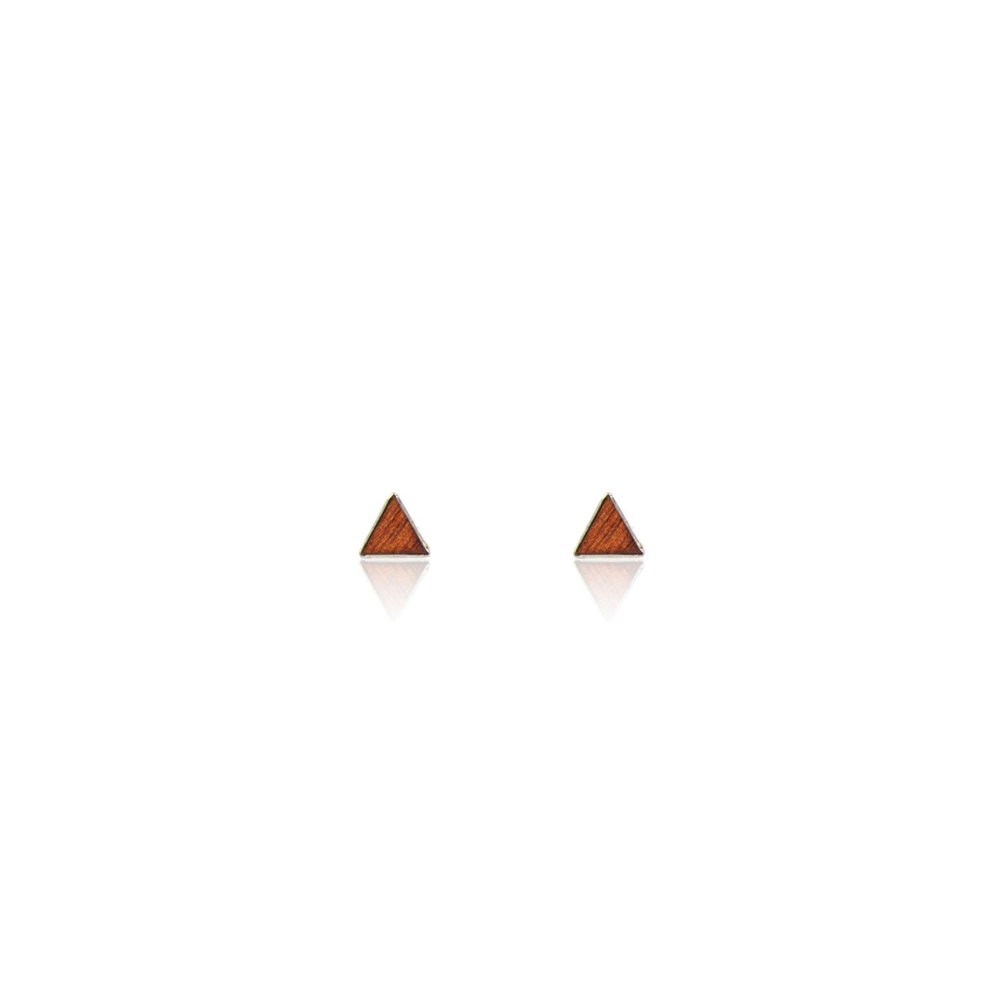Ohrstecker Triangular Mahagoni - wooddo