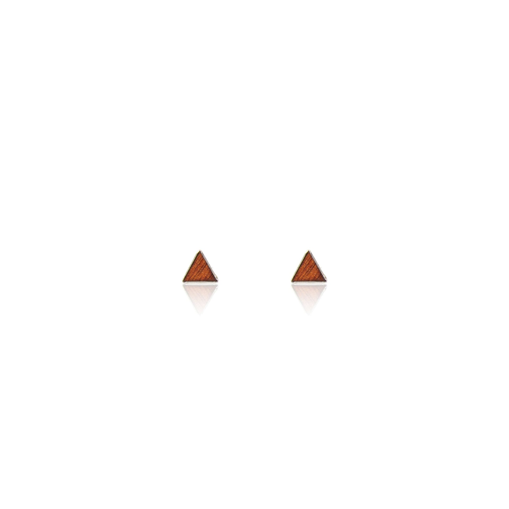 Ohrstecker Triangular Mahagoni - wooddo