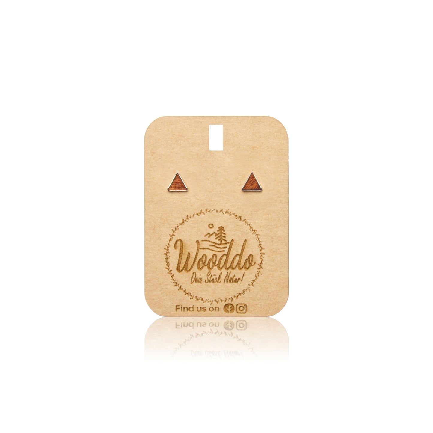 Ohrstecker Triangular Mahagoni - wooddo