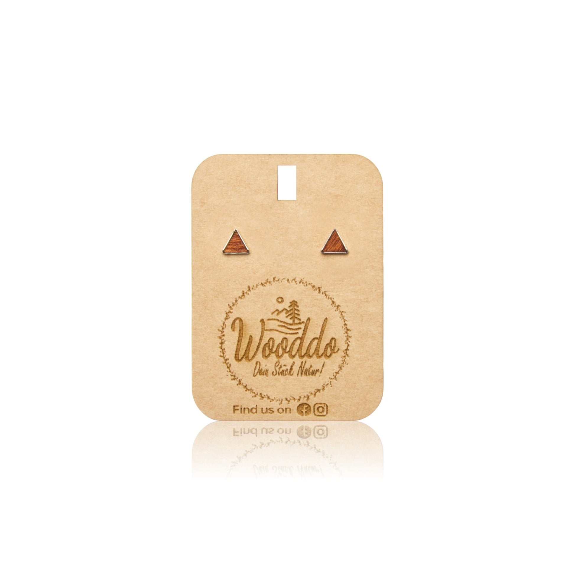 Ohrstecker Triangular Mahagoni - wooddo