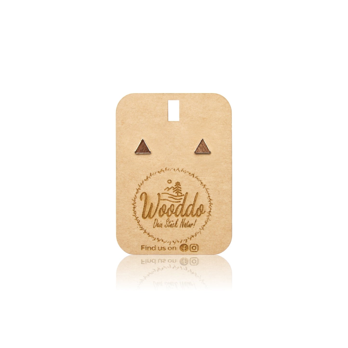 Ohrstecker Triangular Nuss - wooddo