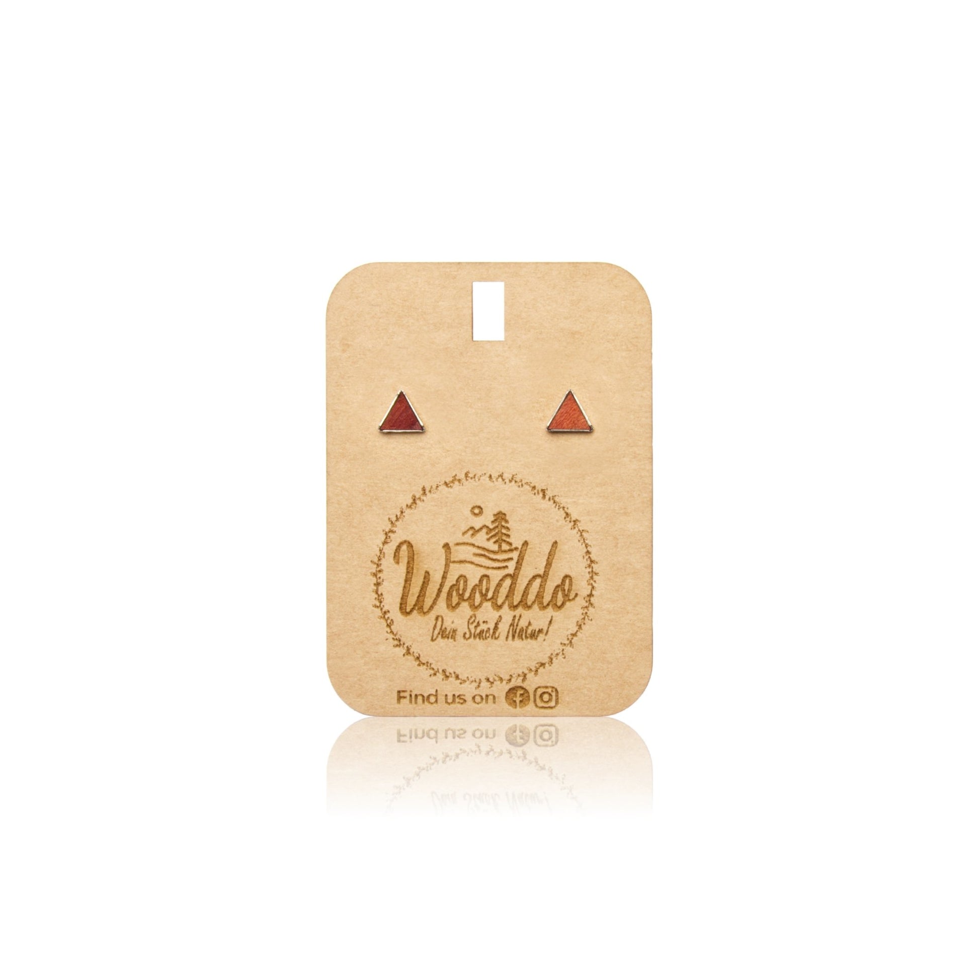 Ohrstecker Triangular Zwetschge - wooddo