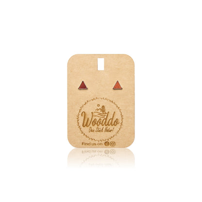 Ohrstecker Triangular Zwetschge - wooddo