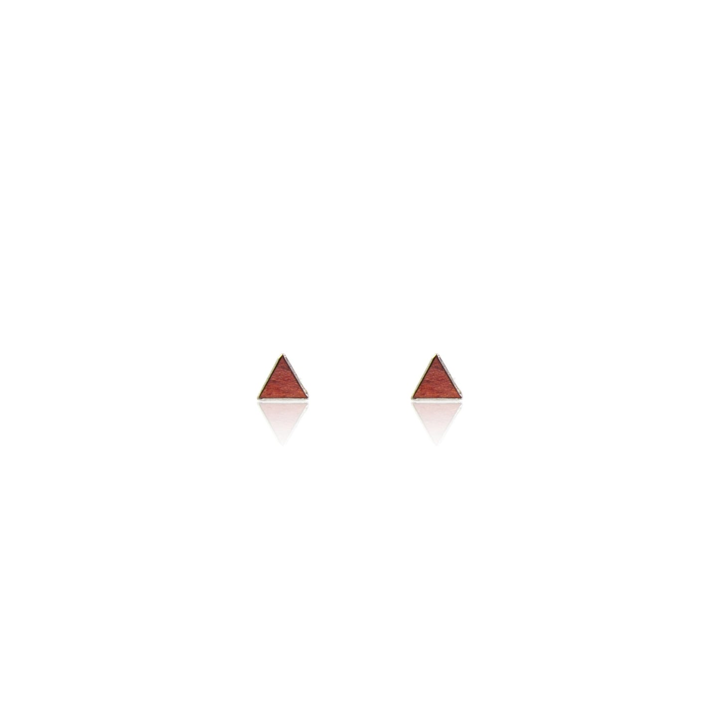 Ohrstecker Triangular Zwetschge - wooddo