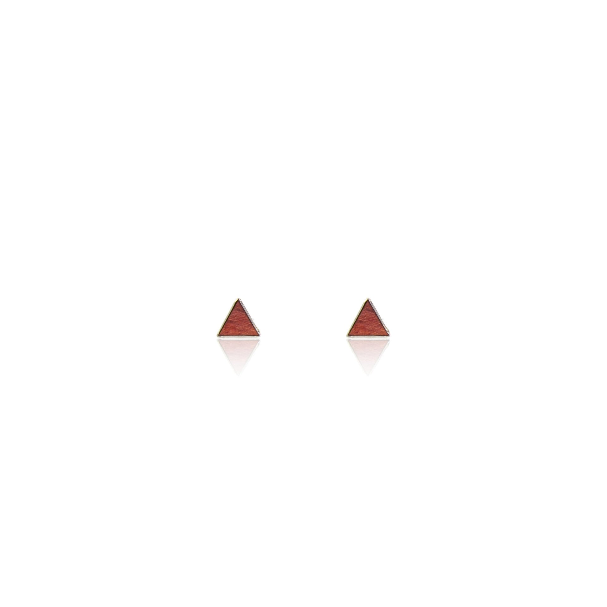Ohrstecker Triangular Zwetschge - wooddo
