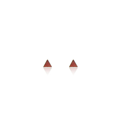 Ohrstecker Triangular Zwetschge - wooddo