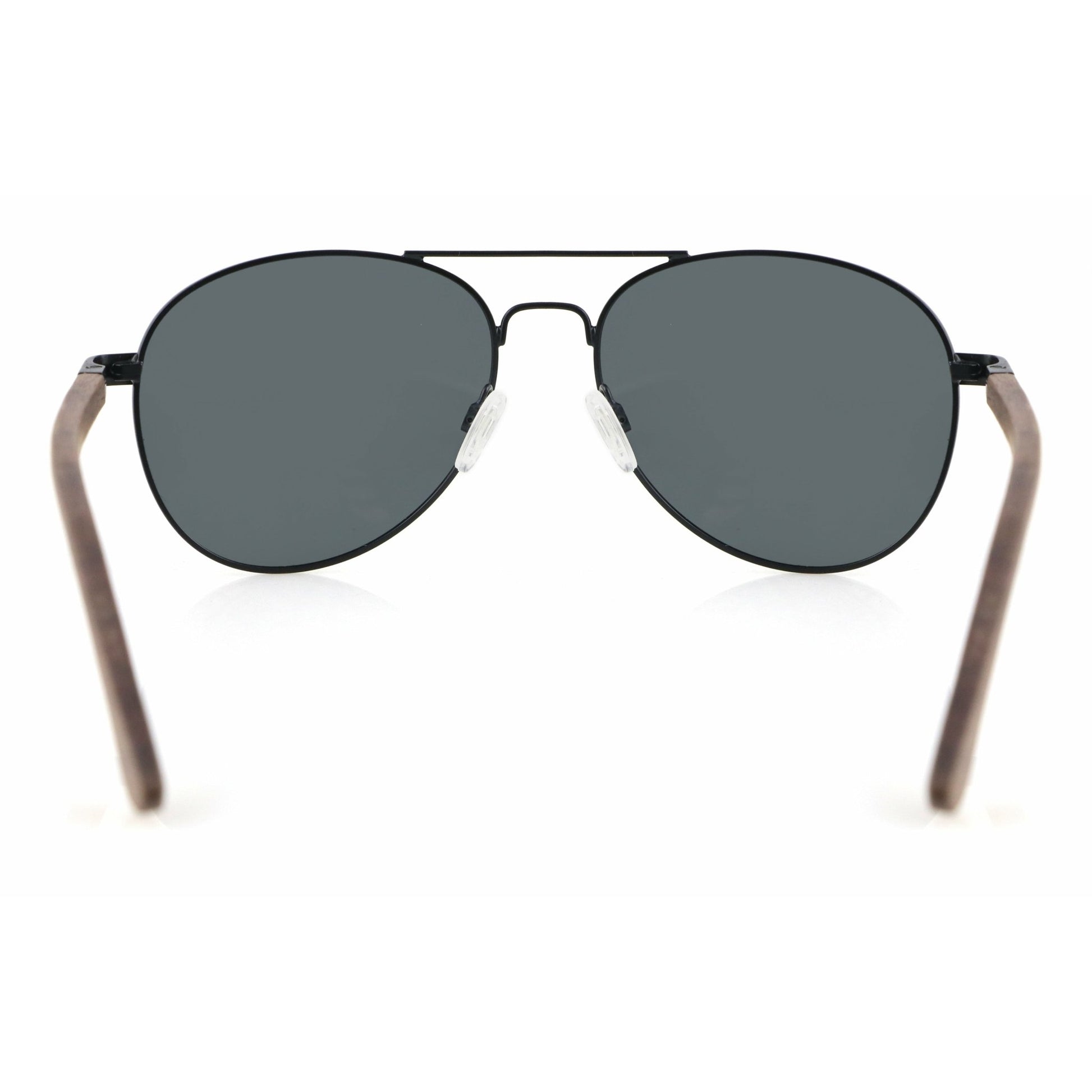 Sky BLACK - Walnuss Pilotenbrille - wooddo
