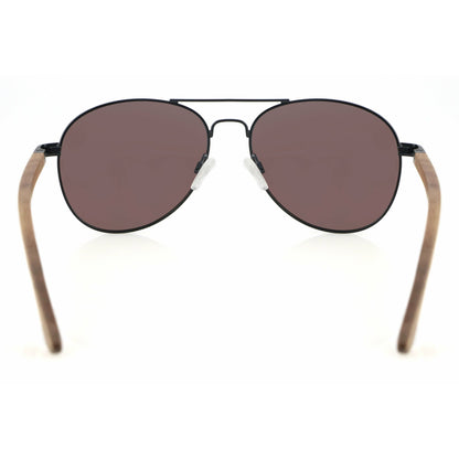 Sky BLUE - Walnuss Pilotenbrille - wooddo