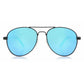Sky BLUE - Walnuss Pilotenbrille - wooddo